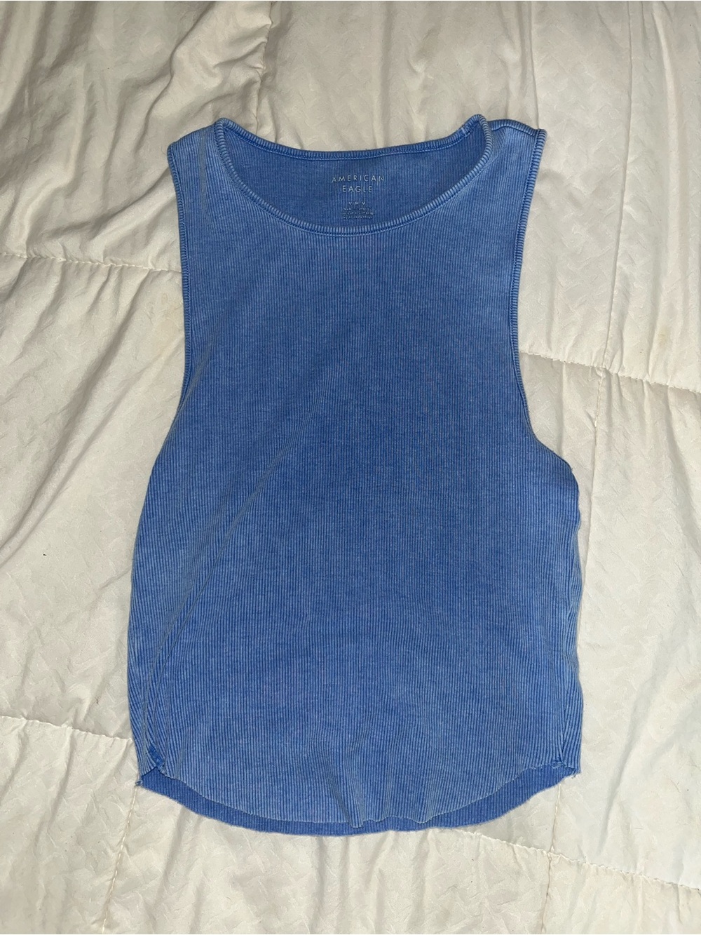 American Eagle Outfitters Cornflower Blue Ribbed Tank